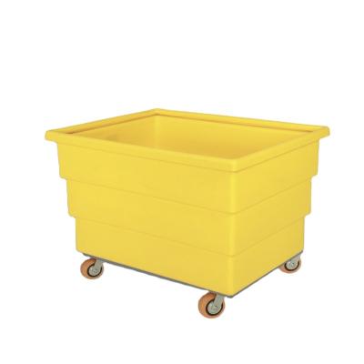 China Industrial Laundry Cart Cleaning Delivery Carts Plastic Laundry Cart For Hospital Hotel Garment Factory for sale