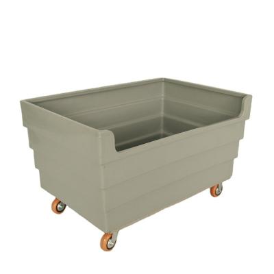 China Best Selling Household Hotel Laundry Wet-Linen Trolley Plastic Laundry Cart for sale