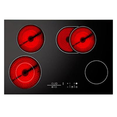 China Large hotel electric radiant glass ceramic cooktop black built in ceramic hob for sale