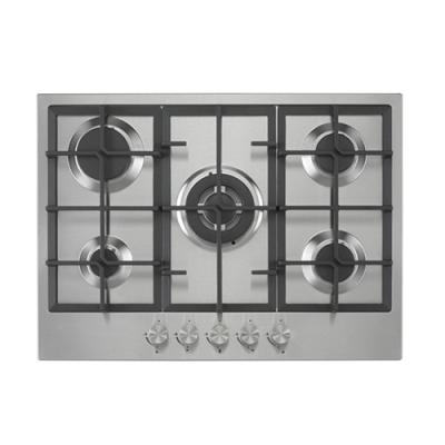 China Hotel Home Appliance Cooktops 5 Burner Gas Hob Stainless Steel Gas Stove for sale