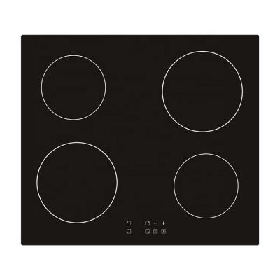 China Hotel 600mm Induction Glass Stovetop Boiler Built-in Temperature 4 Burners 60KW for sale