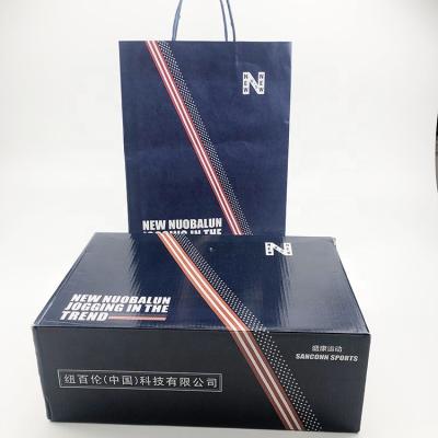 China Recycled materials custom printing and corrugated size paper package gift box color paper shoe box packages for sale