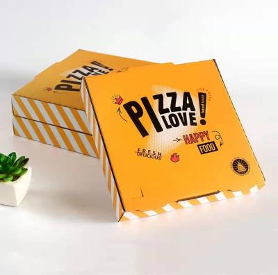 China Cheap Custom Pizza Box Various Sizes Recyclable With Logo Corrugated Custom Pizza Box Wholesale Box For Pizza for sale