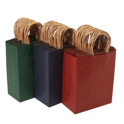 China Recycled Kraft Materials High Quality Custom Size Brown Or White Paper Take Away Paper Food Bags for sale