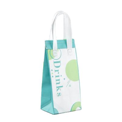 China Wholesale Promotional Custom Logo Folding Eco-Friendly Portable Nonwoven Cooler Bag For Meal Delivery Small Grocery Bag for sale