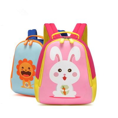 China Custom Waterproof Backpack Kids Neoprene Toddler Backpack Cute Cartoon Animal Hit Color 3d Little Panda School Bag for sale