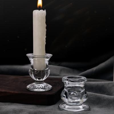 China Weddings candlesticks for European-style minimalist romantic glass candle holders for wedding decoration for sale