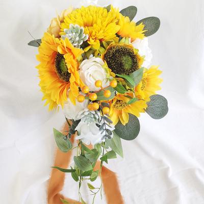 China Dried flower flower dry a small dry sunflower bundles dry yellow dry flower decoration flower bouquet for sale