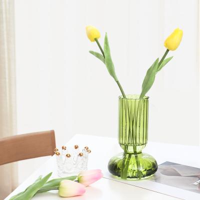 China Nordic small vase glass vase creative transparent minimalist modern glass vases for home decoration for sale