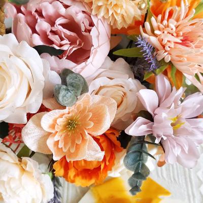 China Artificial Roses Flower Artificial Flowers Silk Flower Real Touch For Decoration Wedding Artificial for sale