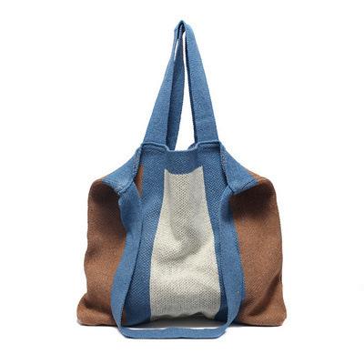 China Fashion Ladies Handbag Large Capacity Wool Handbag Knitting Customer Tote Bag for sale