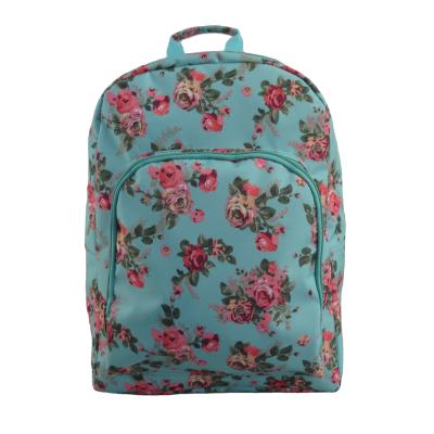 China Custom Women's Rucksack Fashion Floral Printing Backpack Casual and Waterproof School Backpack for sale