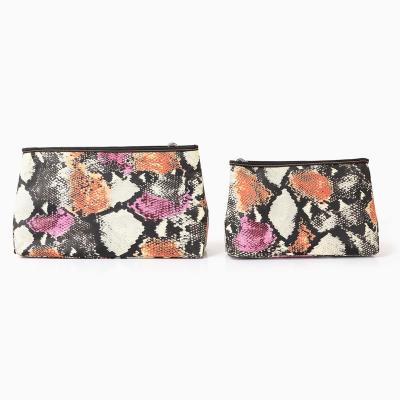 China 2021 Fashion Custom Cosmetic Case Bag Printed Neoprene Fabric Makeup Bag - 2 Piece Set for sale