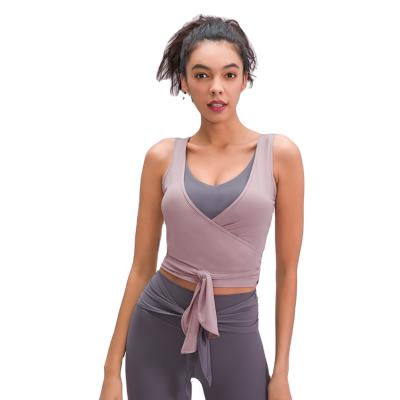 China 2021 New Personality Summer Yoga Sliver Vest Irregular Thin Stretch Sports Fitness Tops Spring And Running Female for sale