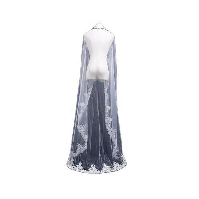 China Lace Edge Wedding Veil High Quality Tulle Bridal Veil Hot Selling Veil for sale