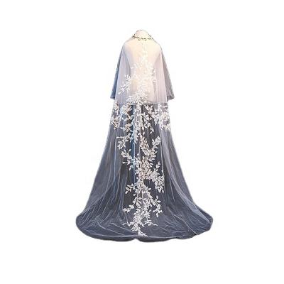 China Lace 2021 Hot Sale Fashion Wedding Veil Top Edge High Quality Bridal Veil Tulle Tulle Veil for sale