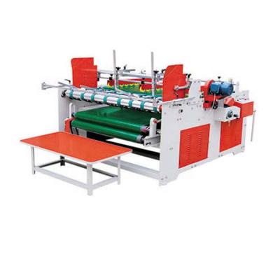 China Corrugated Box Processing Low Price Hot Melt Pressure Pattern Semi Automatic Folder Gluer Machine For Rigid Box Paper for sale