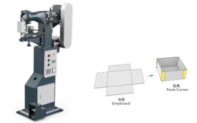 China Máquina eléctrica de pegado de adhesivos para cajas de papel de un solo brazo cajas de cartón rígidas para la fabricación de máquinas cajas de esquina de cinta adhesiva en venta