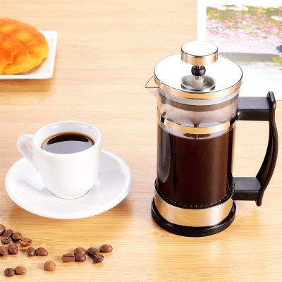 China WITH LID 2020 double stainless steel coffee maker tea maker American coffee pot, French pot with 600ml for sale