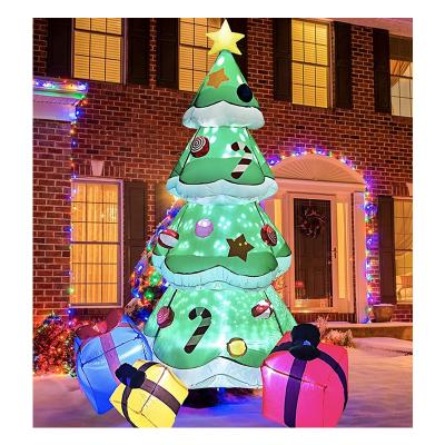 China Indoor Outdoor Inflatable Toy Inflatable Christmas Tree Christmas LED Light Chirstmas Decor Christmas Decoration for sale