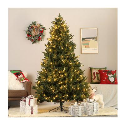 China PVC& New 120cm-300cm PVC PE 2021 Luxury Xmas Tree Stand Christmas Tree With LED Lights For Christmas Decoration for sale