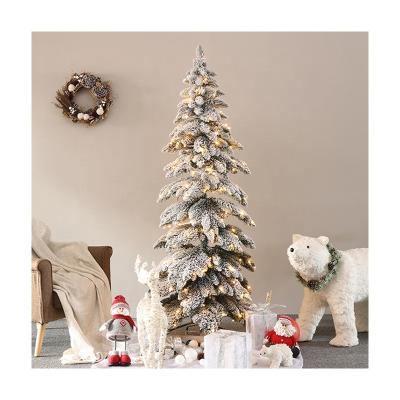 China Hot Sale 120cm 4FT PVC 2022 PVC Flock Christmas Tree Home Decoration Artificial Led Christmas Tree for sale