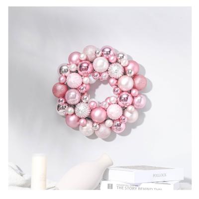 China Factory Direct Ball Garland Christmas Party Festival Decoration BSCI Pale Roses 58pcs Artificial Christmas Ornament for Door Sign Party Wedding Decoration for sale