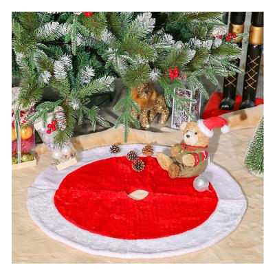 China 2021 New 78/90/100cm Plush Christmas Skirt Christmas Tree Borders Fur Plush Christmas Decorations For Party And Holiday for sale