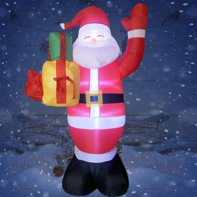 China 2021 Chirstmas Decor Outdoor Inflatable Toy Inflatable Santa Claus Christmas LED Light for sale