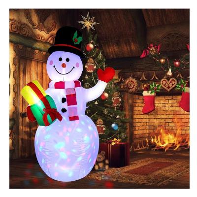 China 2021 Chirstmas Decor Inflatable Christmas Decoration Snowman Santa Claus With LED Light For Indoor Outdoor Decoration for sale