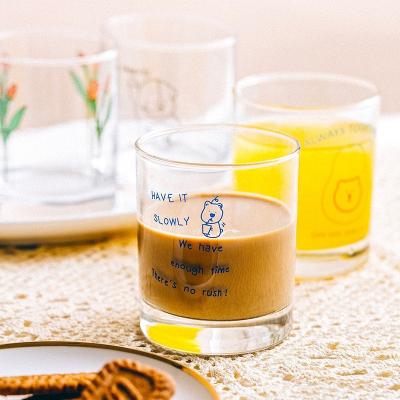 China Children's Jade-CER Cartoon Design High Borosilicate Glass Mug For Water Milk Coffee Tea Juice Whiskey for sale