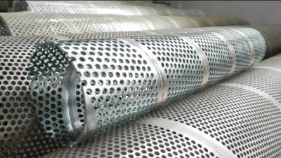 China spiral welded air center core perforated filter tube filter element frame 316 metal pipes for sale