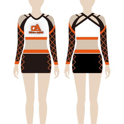 China Spandex/Polyester Design Custom All Star Girls Cheerleader Uniforms Wear Clothing for sale