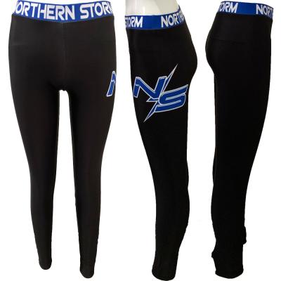 China Custom Spandex / Polyester Cheerleading Leggings Cheer Practice Wear Pants for sale