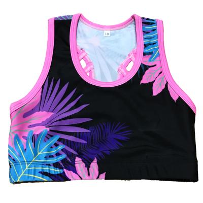 China Spandex/Polyester Cheerleading And Dancewear Girls Crop Tops Uniforms Wholesale for sale