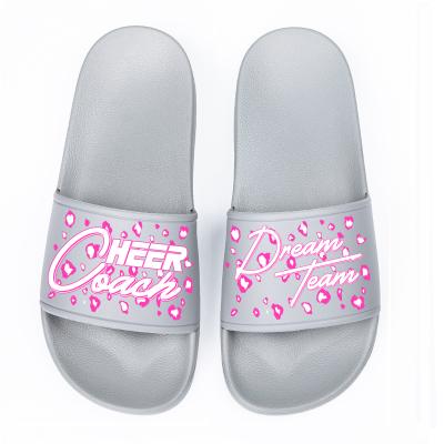 China Rubber Custom Sublimation Cheerleader Logo All Star Slippers for sale