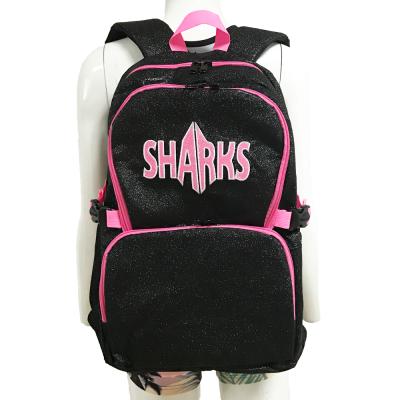 China Custom Girls Cheerleader Pink Glitter Backpacks Bags Kids to Adult for sale