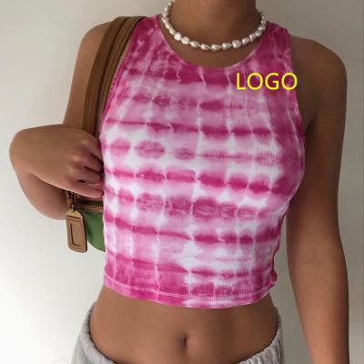 China Stretch Yoga Bra Vest Fashion Tie Neck Private Label Sports Yoga Crop Top Breathable Dry Tank Vest for sale