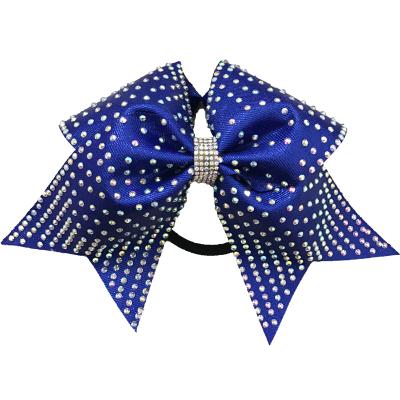 China Custom Spandex/Polyester Glitter Cheerleading Bows for sale