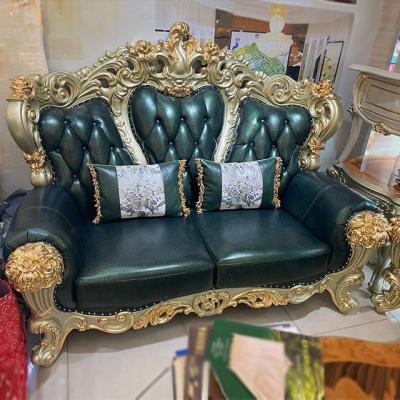 China Handcrafted Carved Classic Sofa Set Living Room Furniture Contemporary Sofa Set Turkey Wood Furniture Living Room for sale