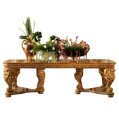 China Marquetry Inlaid Dining Table High Quality Luxury Baroque Solid Wood Italian Style For Palace Dining Room for sale