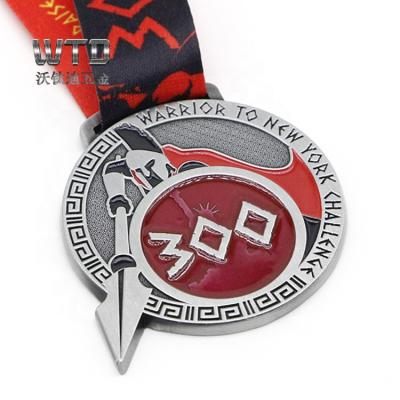 China China Custom Promotional Products Soldier Theme Sports Club Award Medals With Logo Ribbon for sale