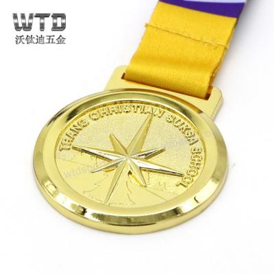 China China WTD Customized Enamel Style Sport Award Medals News Metal Champion Medals for sale