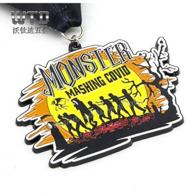 China China WTD Snow Monster Fun Race Medals Custom Sports Crushing Medals for sale