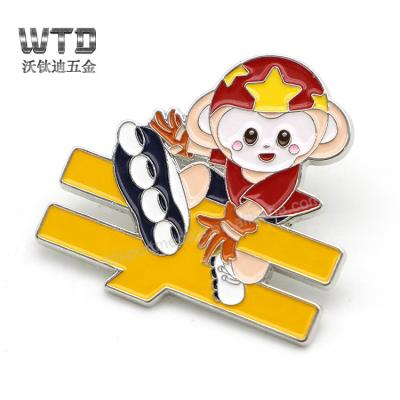 China Europe WTD Gold Plated Soft Enamel Cartoon Metal Lapel Pin Sword Lapel Pin for sale