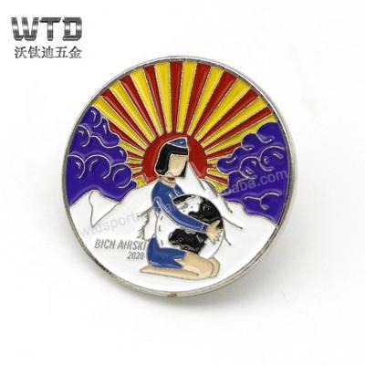 China Custom Europe Cartoon Promotional High Quality Metal Enamel Pin Badge With Clutch for sale