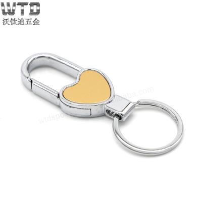 China Cute Cheap Custom Name Key Chain Gift +PU WTD Laser Key Chain Zinc Alloy Metal for sale