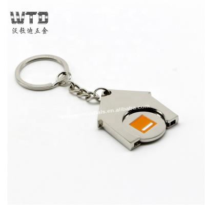 China WTD Iron Free Sample Country Souvenir Turn Metal Carriage Coin Chain 3d Key Key Chain for sale