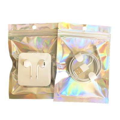 China New Recyclable Custom Mylar Laser Hologram Holographic Plastic Packaging Bag for sale