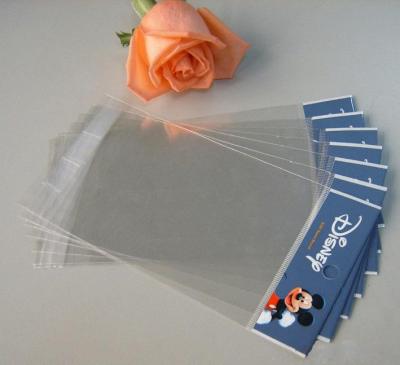 China Recyclable High Quality Clear Self Adhesive Sealing Opp Plastic Bag With Header for sale